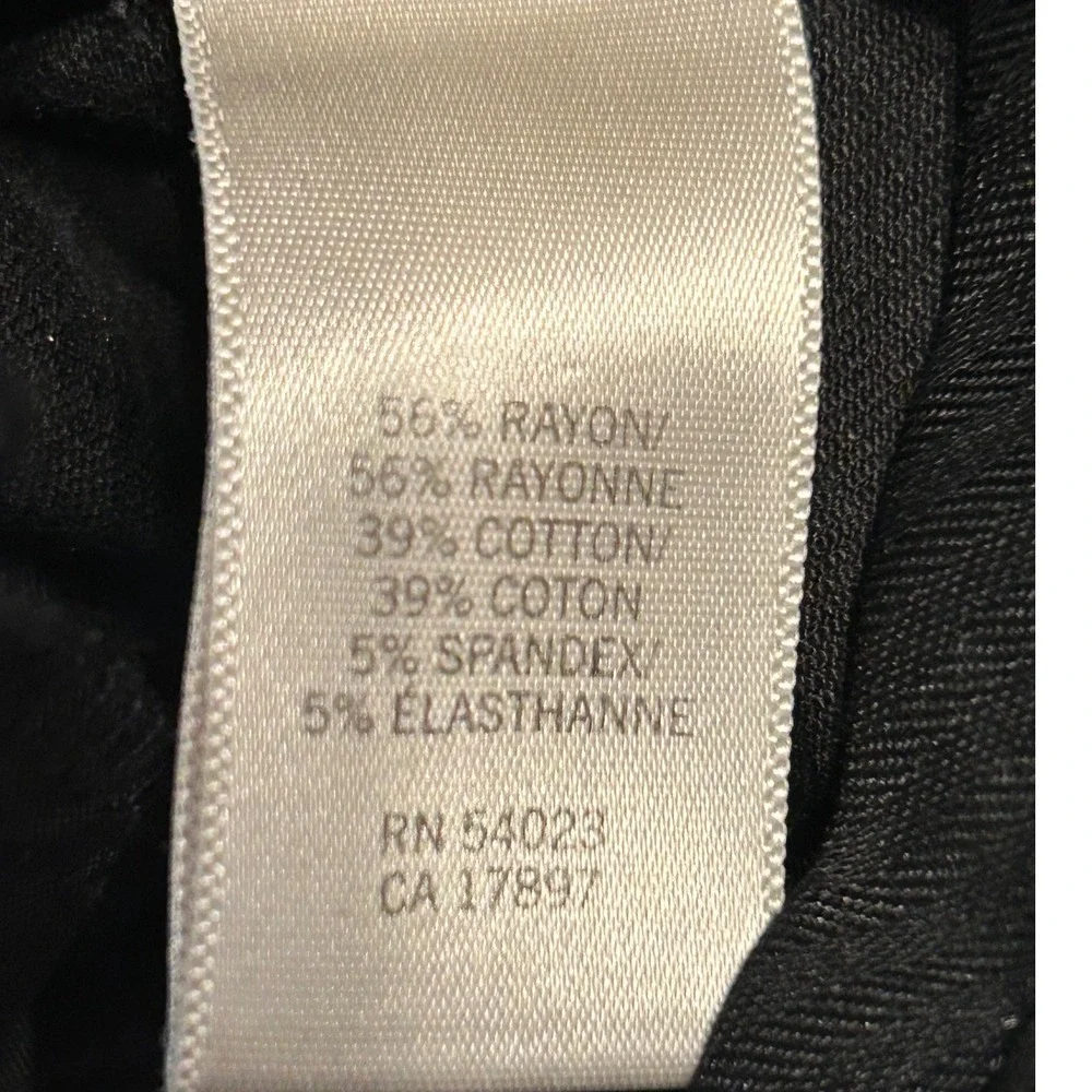 Banana Republic Ryan Fit Straight Leg Trouser Women's Size 4 Black Classic Pants